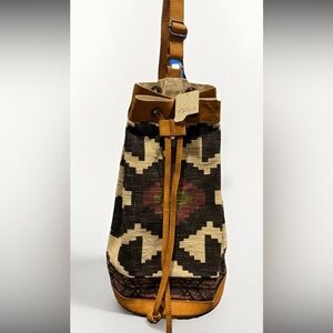 Free People Summer Days Sling Bucket Bag Aztec Southwestern $108 NWT Boho NEW